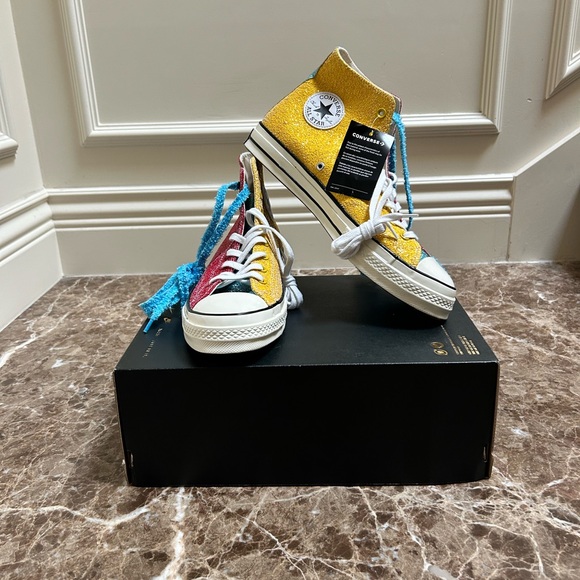 Converse Chuck Taylor All Star 70 Hi - JW Anderson Glitter Yellow Red - Picture 4 of 4